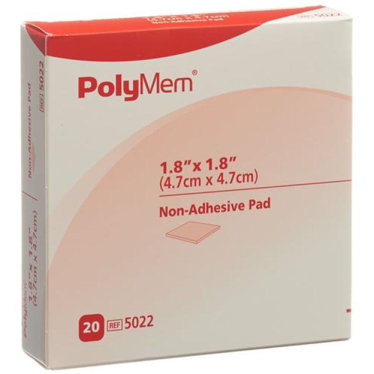 PolyMem obvaz na rány 4,7 x 4,7 cm neadhezivní sterilní 20 ks