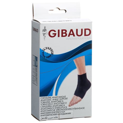 GIBAUD anatomical ankle bandage size 3 25-28cm black