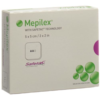 Mepilex дунапренова превръзка safetac 5х5см силикон 5 бр