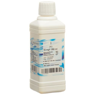 Oligopharm solution d'iode 15 mg/l 250 ml