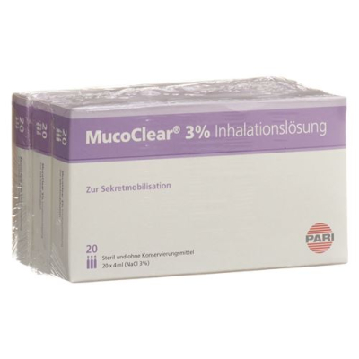 Pari mucoclear inhal løs 3% nacl 60 ml amp 4