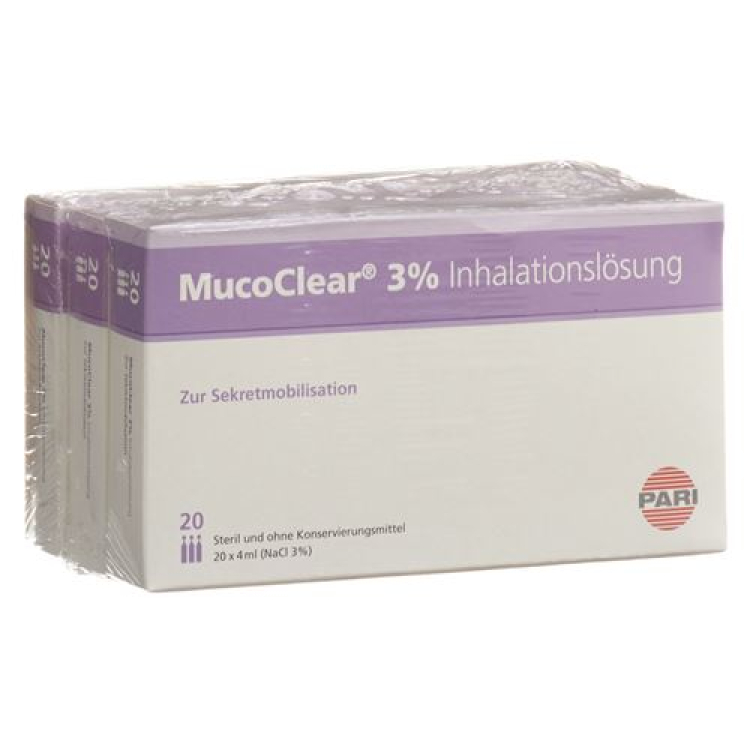 Pari MucoClear Inhal Løs 3% NaCl 60 ml Amp 4