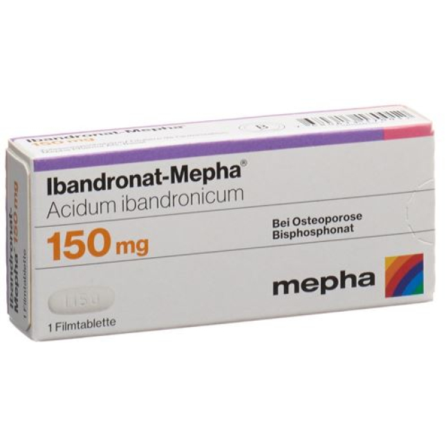 Ibandronat-Mepha Filmtabl 150 mg 3 unid.