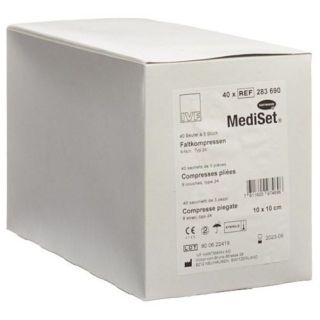 Mediset IVF Faltkompressen type 24 10x10cm 8-szoros steril 40x3 db
