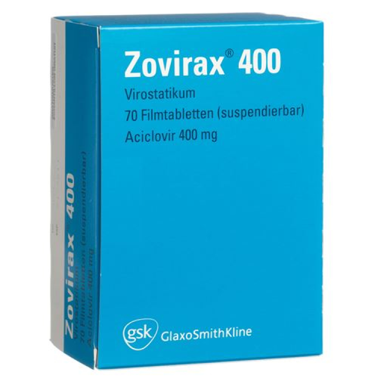 Viên nén phim Zovirax 400 mg 70 chiếc