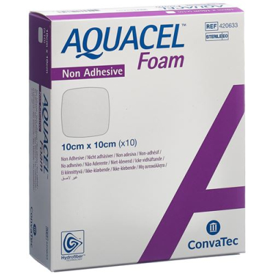 Aquacel foam pěnový obvaz neadhezivní 10x10cm 10 ks