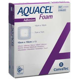 AQUACEL Foam foam bandage adhesive 10x10cm 10 pcs