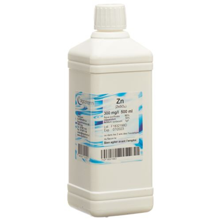 Διάλυμα ψευδαργύρου Oligopharm 300 mg/l 500 ml