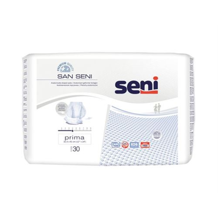 San Seni Prima Insert Anatomical Breathable Incontinence Pad - 30 pcs