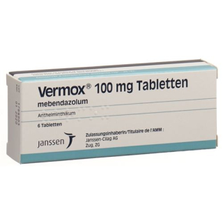 Vermox 100 mg 6 tablets