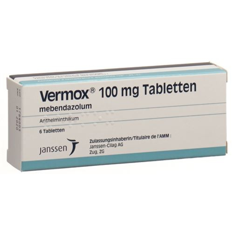 Vermox 100 mg 6 tablets