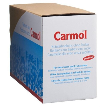 Carmol herbal sweets without sugar 12 bags 75 g