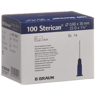 STERICAN needle 23G 0.60x30mm blue Luer 100 pcs
