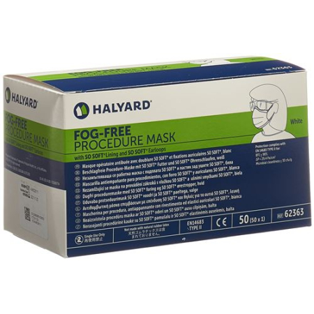 Halyard Procedure Mask SoSoft white Type II 50 vnt