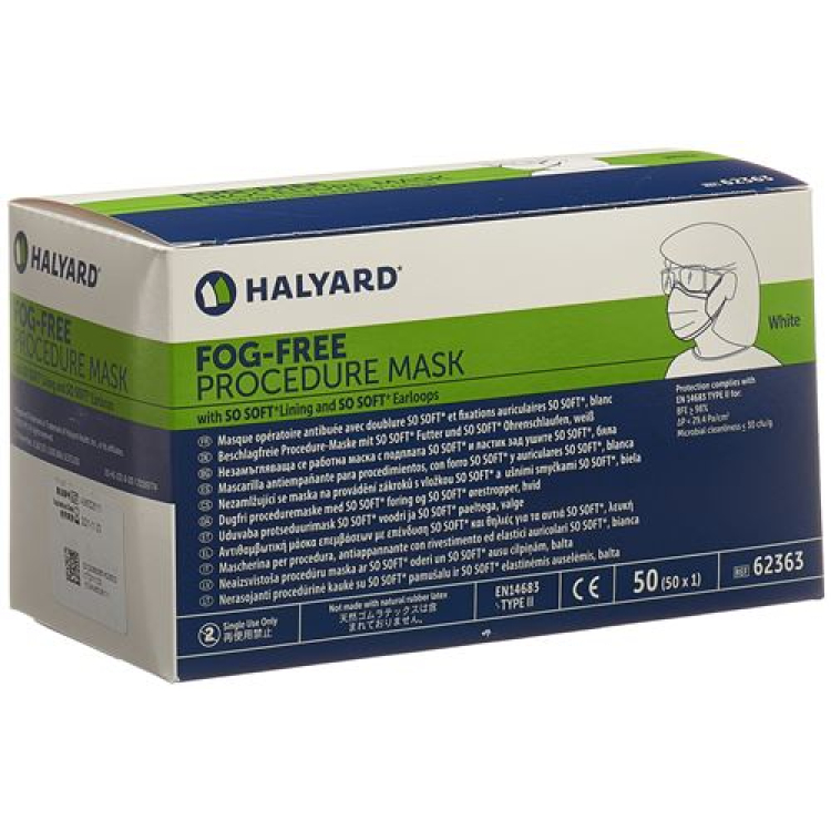 Halyard Procedure Mask SoSoft bela tip II 50 kos