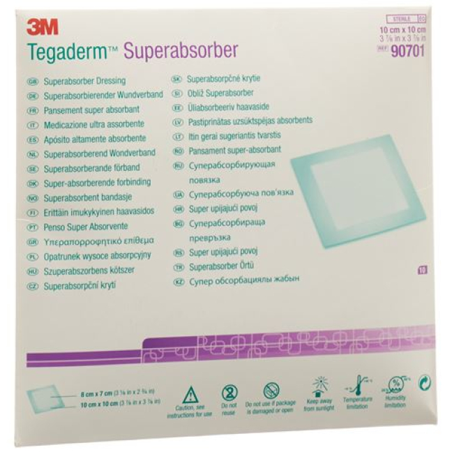 3M Tegaderm Superabsorber 7x8cm/10x10cm 10 հատ