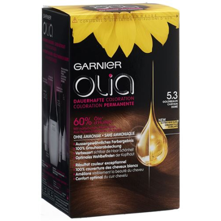 OLIA hair color 5.3 golden brown