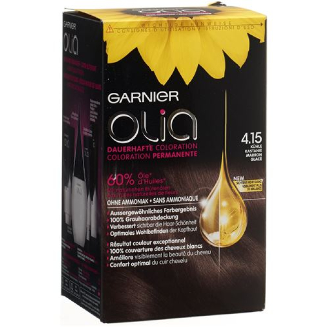 OLIA hair color 4.15 cool chestnut