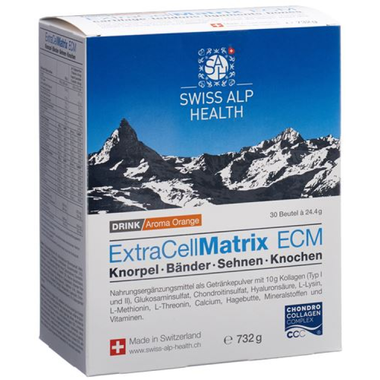 ភេសជ្ជៈ Extra Cell Matrix សម្រាប់សន្លាក់ និងស្បែក Aroma Orange Btl 30 pcs