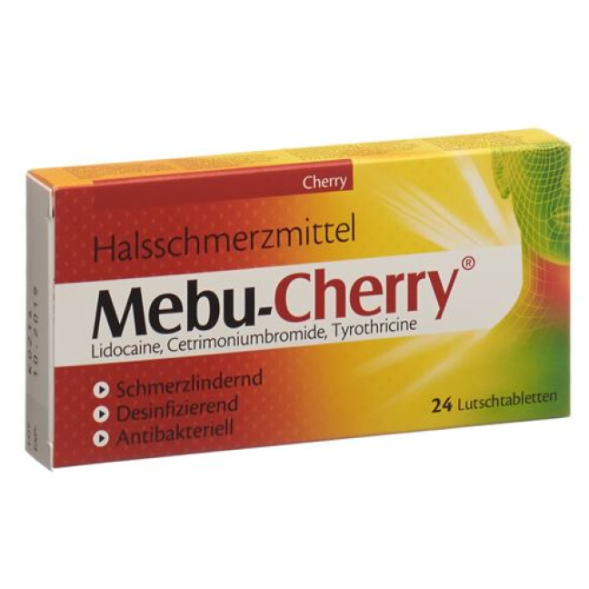Mebu-cherry Lutschtabl 24 பிசிக்கள்