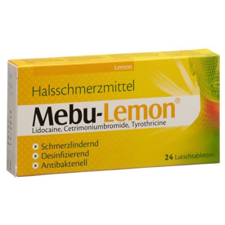 Mebu-citrón Lutschtabl 24 ks