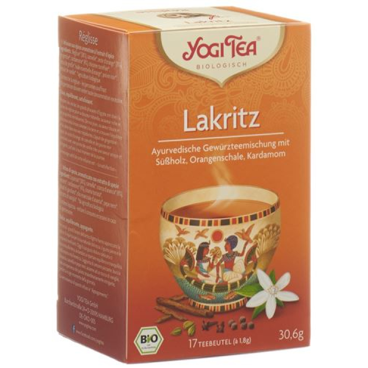 Yogi Tea Sladké drievko Egyptské korenie 17 Btl 1,8 g