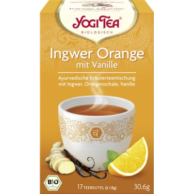 Yogi tea ginger orange with vanilla 17 bag 1.8 ក្រាម។