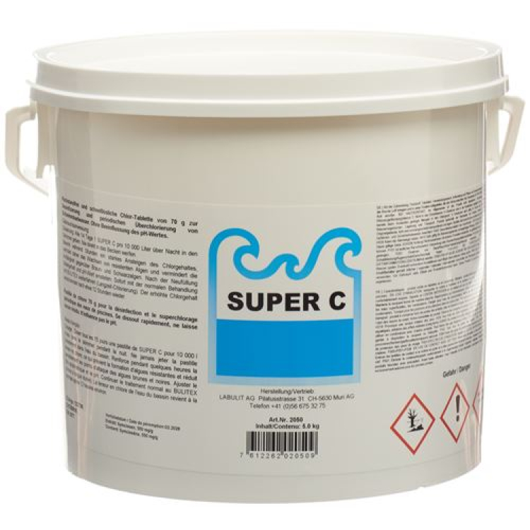 Super C comprimés de chlore choc 70g 72 pcs