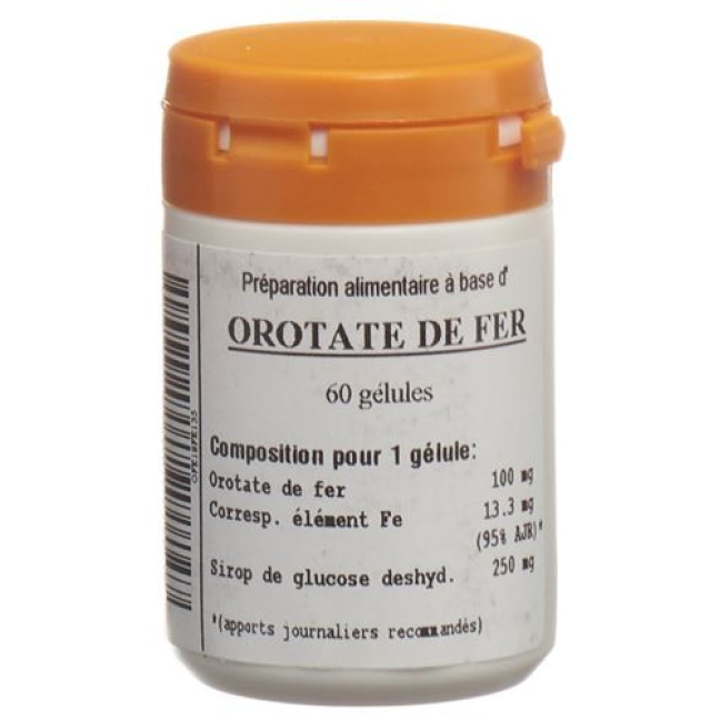 Oligopharm Orotate de Fer kapsulės 100 mg 60 vnt