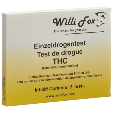 Willi Fox teste de drogas THC urina única 3 unidades