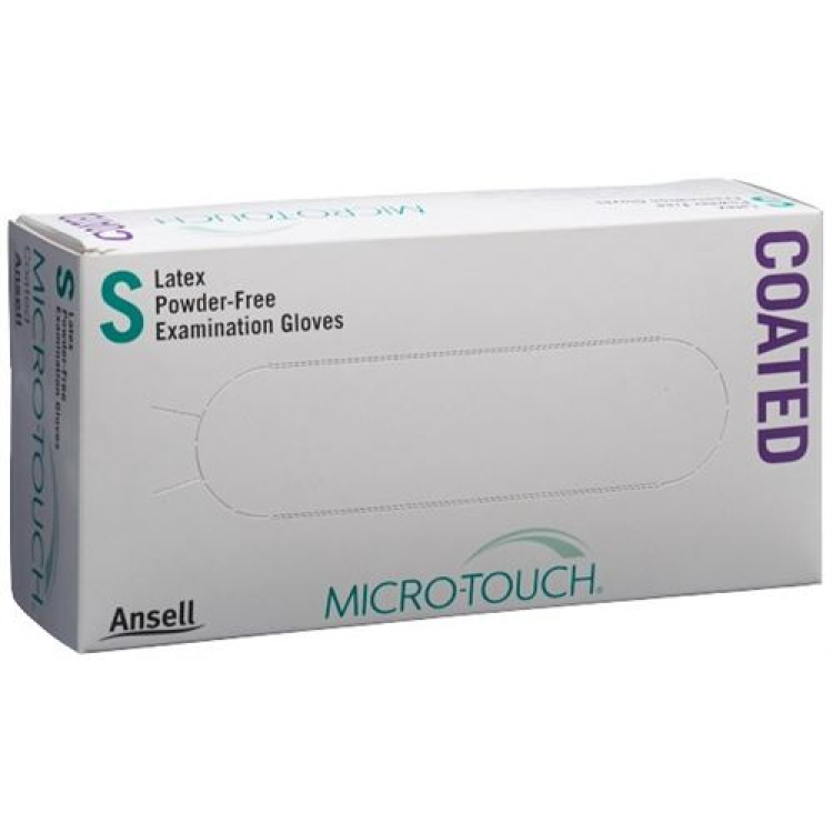 Micro-Touch Coated Examination Gloves S Box 100 tk