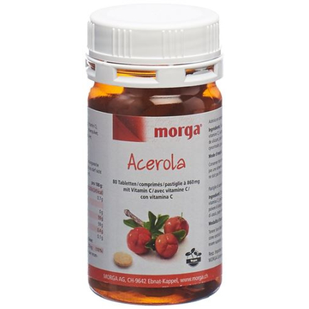 Morga Acerola tbl 80 mg Vitamin C 80 pcs