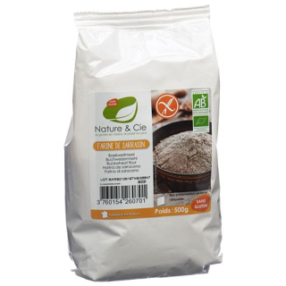 Nature & Cie ម្សៅ buckwheat gluten ឥតគិតថ្លៃ 500 ក្រាម។