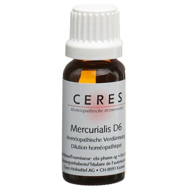 Ceres Mercurialis D 6 Fortynning Fl 20 ml