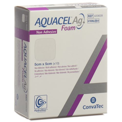 AQUACEL Ag Köpük yapışqansız sarğı 5x5sm 10 ədəd