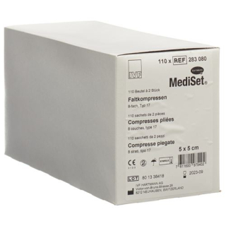 Compressas dobráveis ​​para fertilização in vitro Mediset tipo 17 5x5cm 8 estéreis 110 x 2 peças