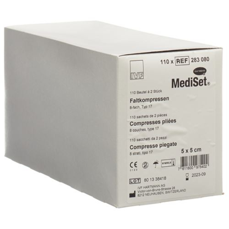 Mediset IVF skládací obklady typ 17 5x5cm 8 sterilních 110 x 2 kusy