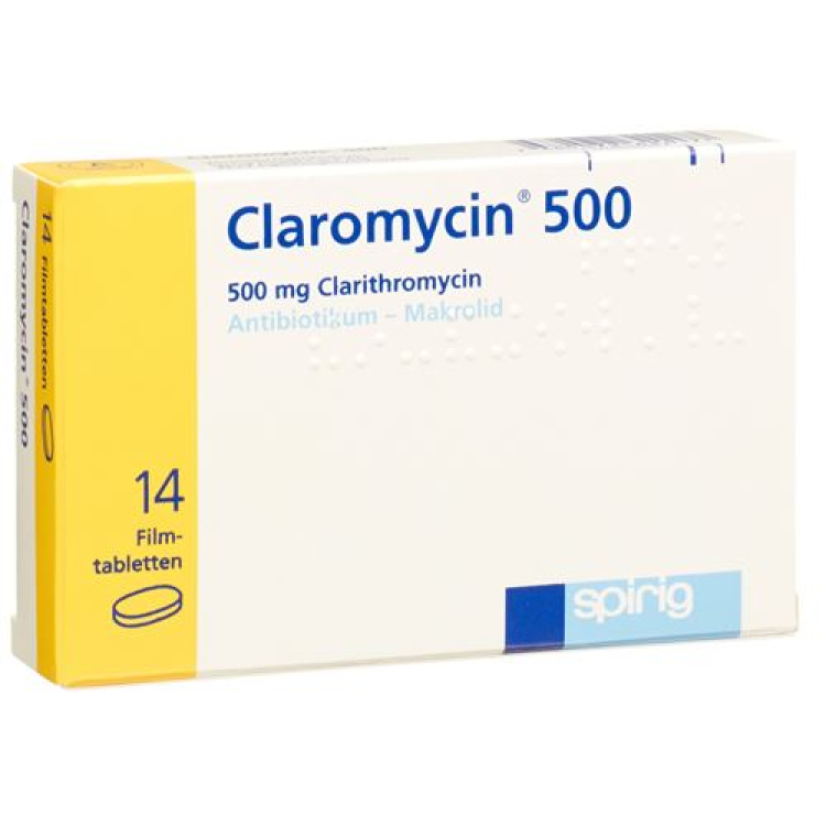 Klaromycyna Tabletka powlekana 500 mg 14 szt