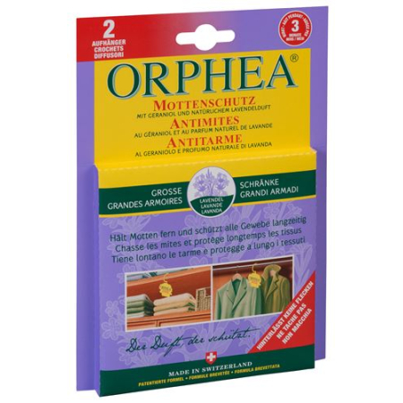 Orphea Moth προστατευτική κρεμάστρα άρωμα λεβάντας 2 τεμ