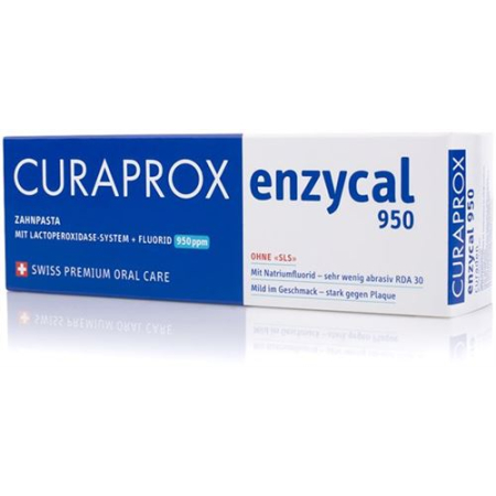 Curaprox Enzycal 950 tandpasta tysk / fransk / engelsk 75 ml
