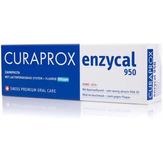 Curaprox Enzycal 950 creme dental alemão / francês / inglês 75 ml