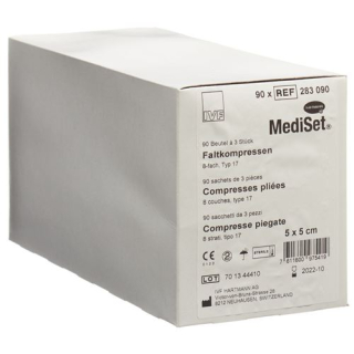 Mediset IVF foldekompresser type 17 5x5cm 8 ganger sterile 90 x 3 stk.