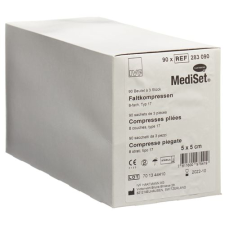Băng ép gấp Mediset IVF loại 17 5x5cm vô khuẩn 8 lần 90 x 3 cái