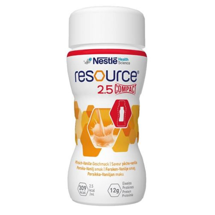 Resource 2.5 Compact 桃子和香草味 4 Fl 125 ml