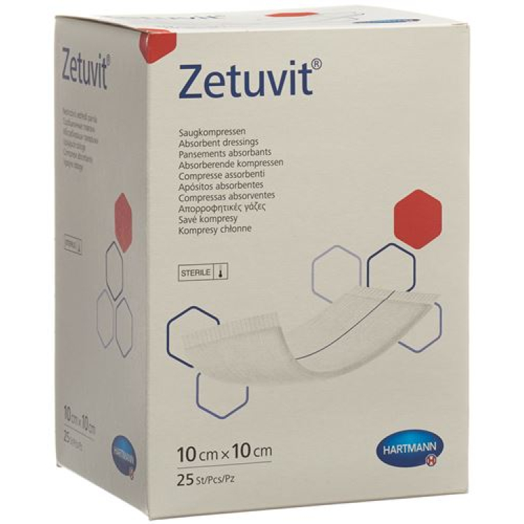 Zetuvit Associazione di assorbimento 10x10cm sterile 25 pz