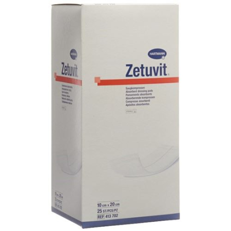 Zetuvit absorción Asociación 10x20cm estéril 25 uds