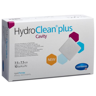 HydroClean plus cavity wound pads 7.5x7.5cm 10 pcs