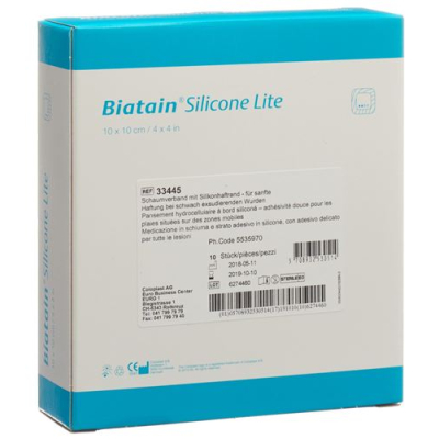 пов'язка пінна biatain silicone lite 10х10см 10 шт