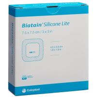 Pansement en mousse de silicone Biatain Lite 7,5 x 7,5 cm 10 pièces