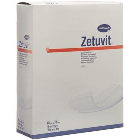Zetuvit absorption Association 20x20cm steril 15 stk